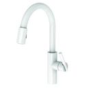 Newport Brass White Single Handle Pull Down Kitchen Faucet 