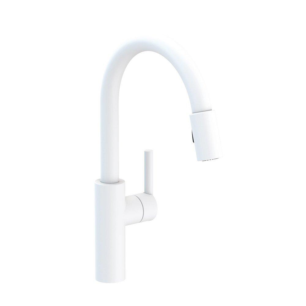Newport Brass Matte White Pull Down Kitchen Faucet 