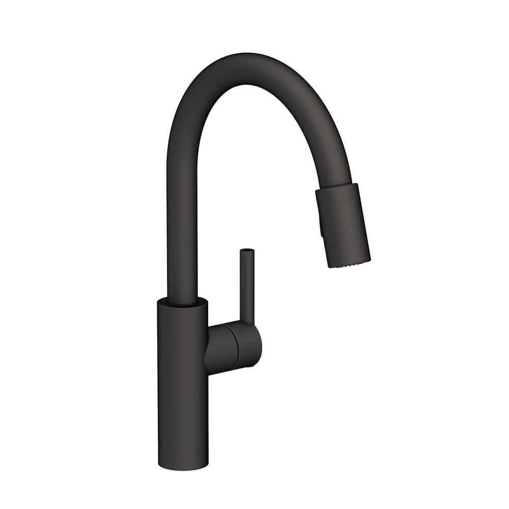 Newport Brass Flat Black Pull Down Kitchen Faucet 