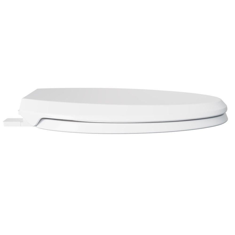 PROFLO&reg; White Elongated Closed Front Toilet Seat 