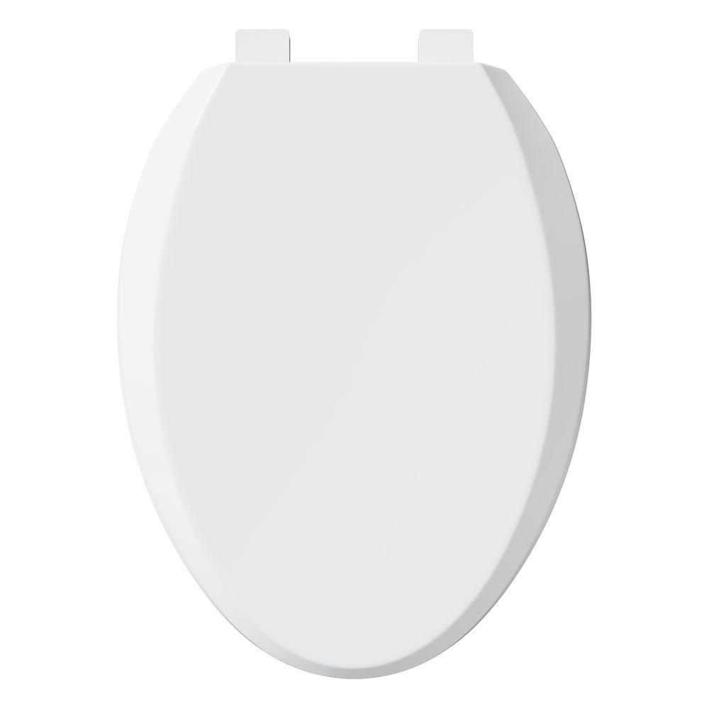 PROFLO&reg; White Elongated Closed Front Toilet Seat 