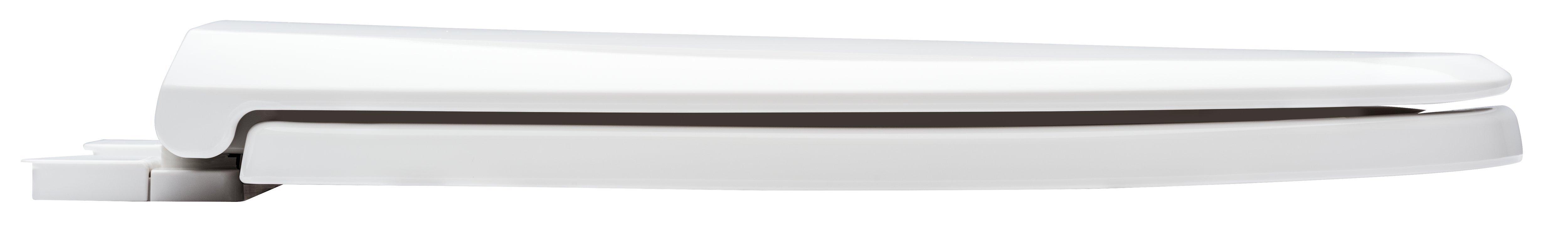 PROFLO&reg; White Elongated Closed Front Toilet Seat 