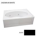 60 x 42 in. Acrylic Rectangle Skirted Whirlpool Bathtub with Left Drain and J2 Basic Control in Black
