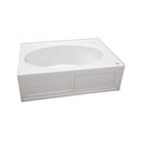 JACUZZI&reg; White 60 x 42 in. Acrylic Rectangle Drop-In or Skirted Bathtub with Left Drain 
