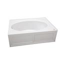 60 x 42 in. Acrylic Skirted Bathtub with Skirt and Left Drain in White