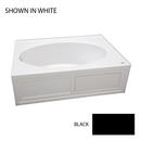 60 x 42 in. Acrylic Rectangle Drop-In or Skirted Bathtub with Left Drain in Black