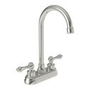 Prep Sink or Bar Faucet with Double Lever Handle in Polished Nickel - Natural