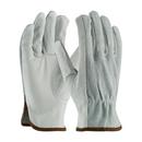 West Chester&reg; Grey Cowhide Palm Split Back Driver Gloves 
