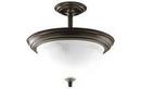 Homestyle Lighting Bronze Semi-Flush Ceiling Light 