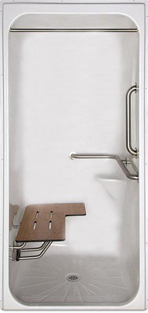 Aqua Bath Acrylic Transfer Shower with Fold-Up Seat 