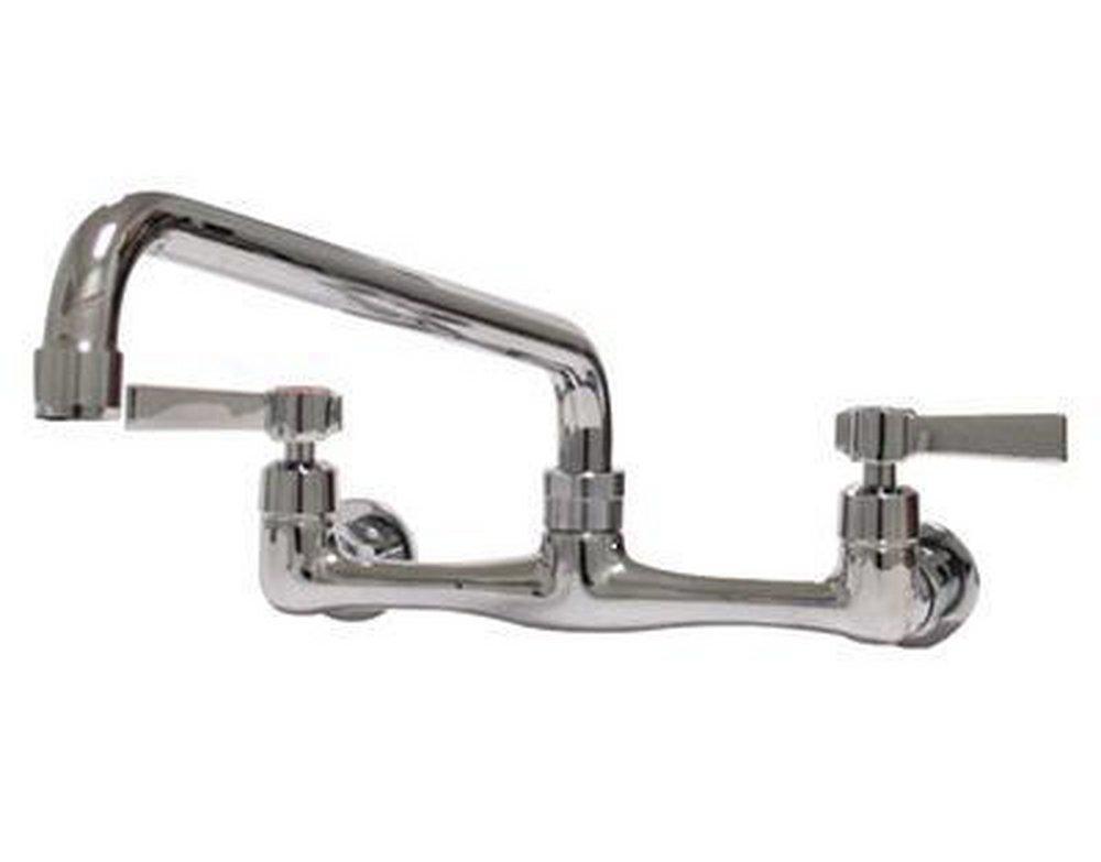 Advance Tabco Polished Chrome Two Lever Handle Wall Mount Service Faucet 