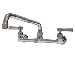 Two Lever Handle Wall Mount Service Faucet in Polished Chrome