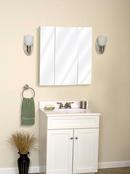 American Pride White 24-1/2 x 26 in. 3-Door Mirror Medicine Cabinet 