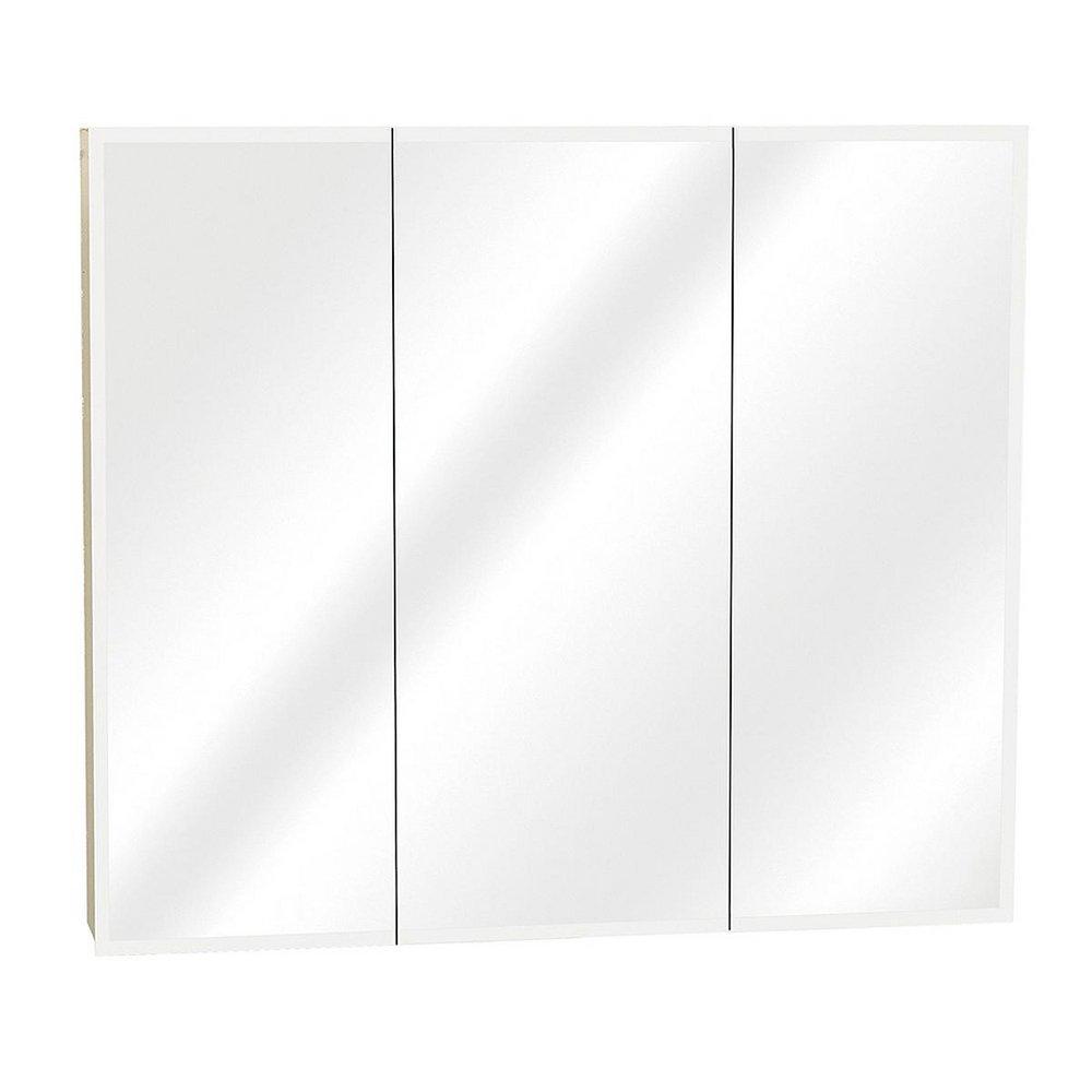 American Pride White 29-1/2 x 25-3/8 in. 3-Door Mirror Medicine Cabinet 