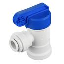 John Guest White Plastic 150 psi OD Tube x FNPT Shut Off Valve 