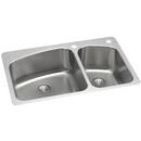 Elkay Lustertone 33 x 22 in. 2 Hole Stainless Steel Double Bowl Dual Mount Kitchen Sink 