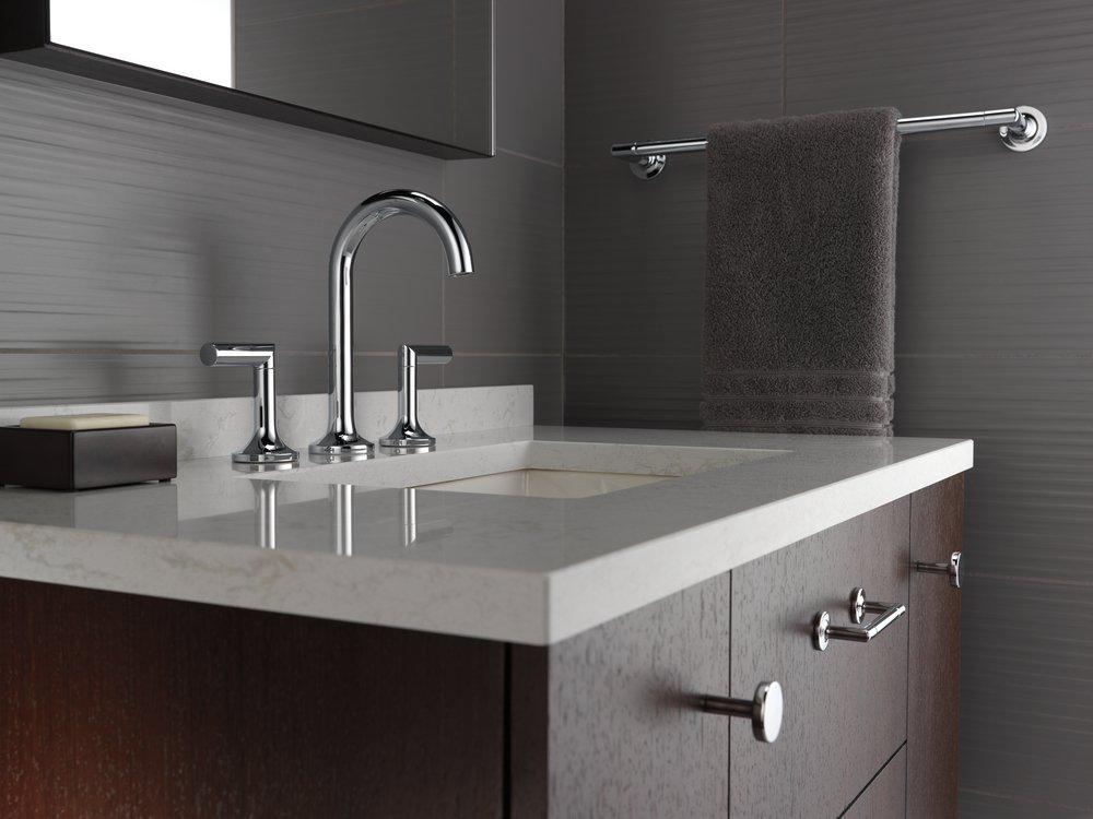 Brizo Brushed Nickel 18 in. Towel Bar 