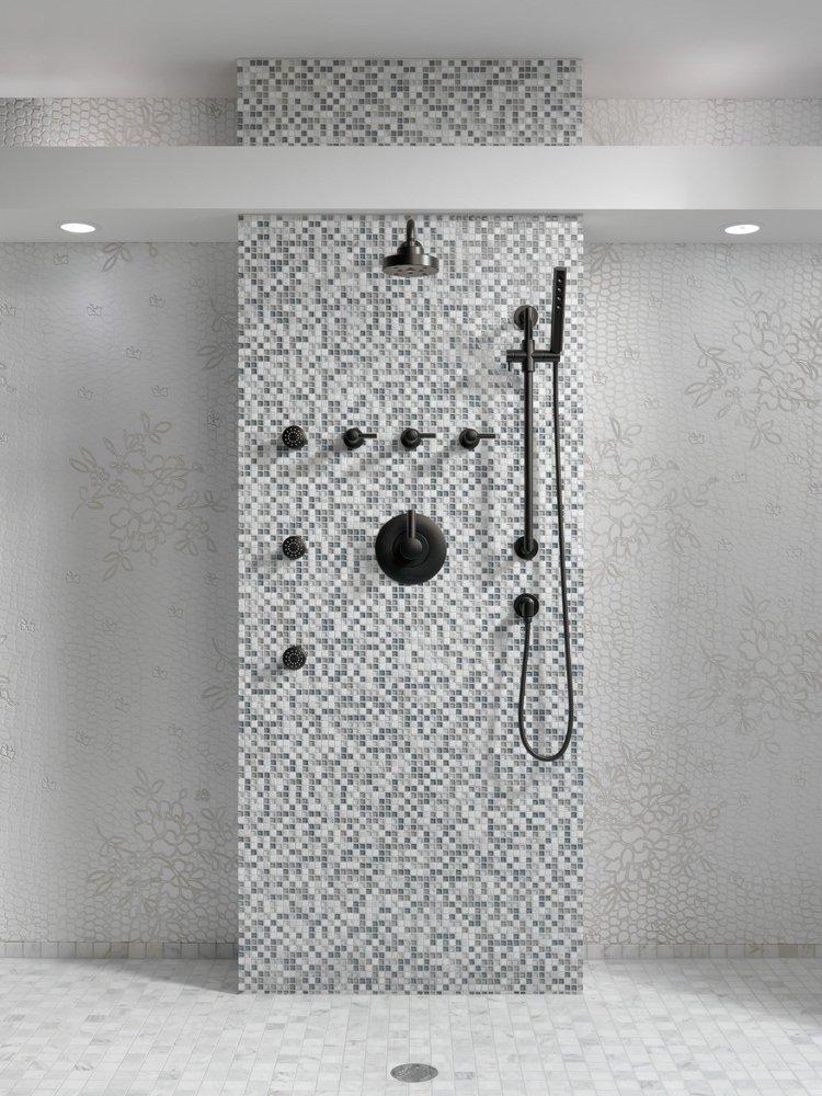 Brizo Matte Black Volume Control Valve Trim Only with Single Lever Handle 