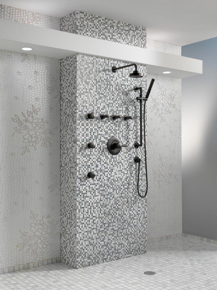 Brizo Matte Black Volume Control Valve Trim Only with Single Lever Handle 