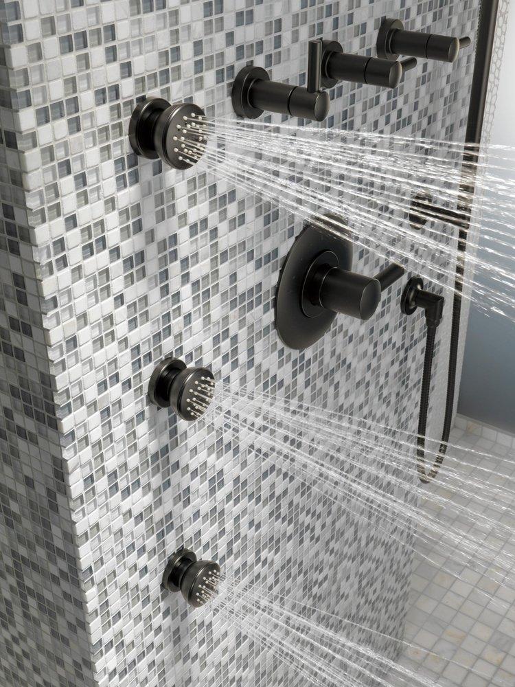 Brizo Matte Black Volume Control Valve Trim Only with Single Lever Handle 