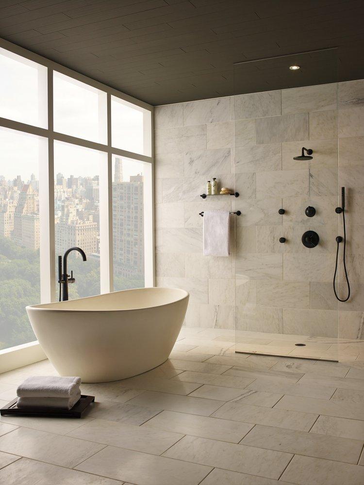 Brizo Matte Black Single Handle Single Function Shower Faucet (Trim Only) 