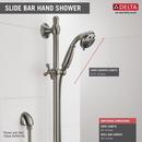 Delta Faucet Brilliance Stainless Multi Function Hand Shower 