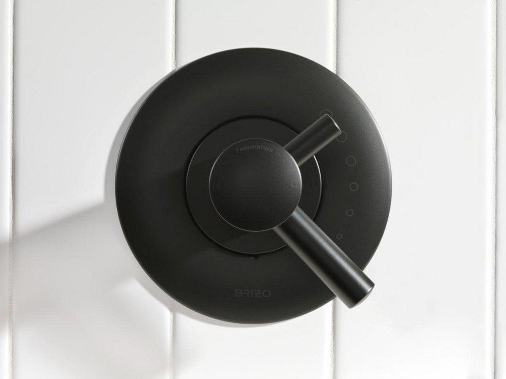 Brizo Matte Black Brass Thermostatic Valve Only 