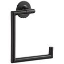 Square Open Towel Ring in Matte Black