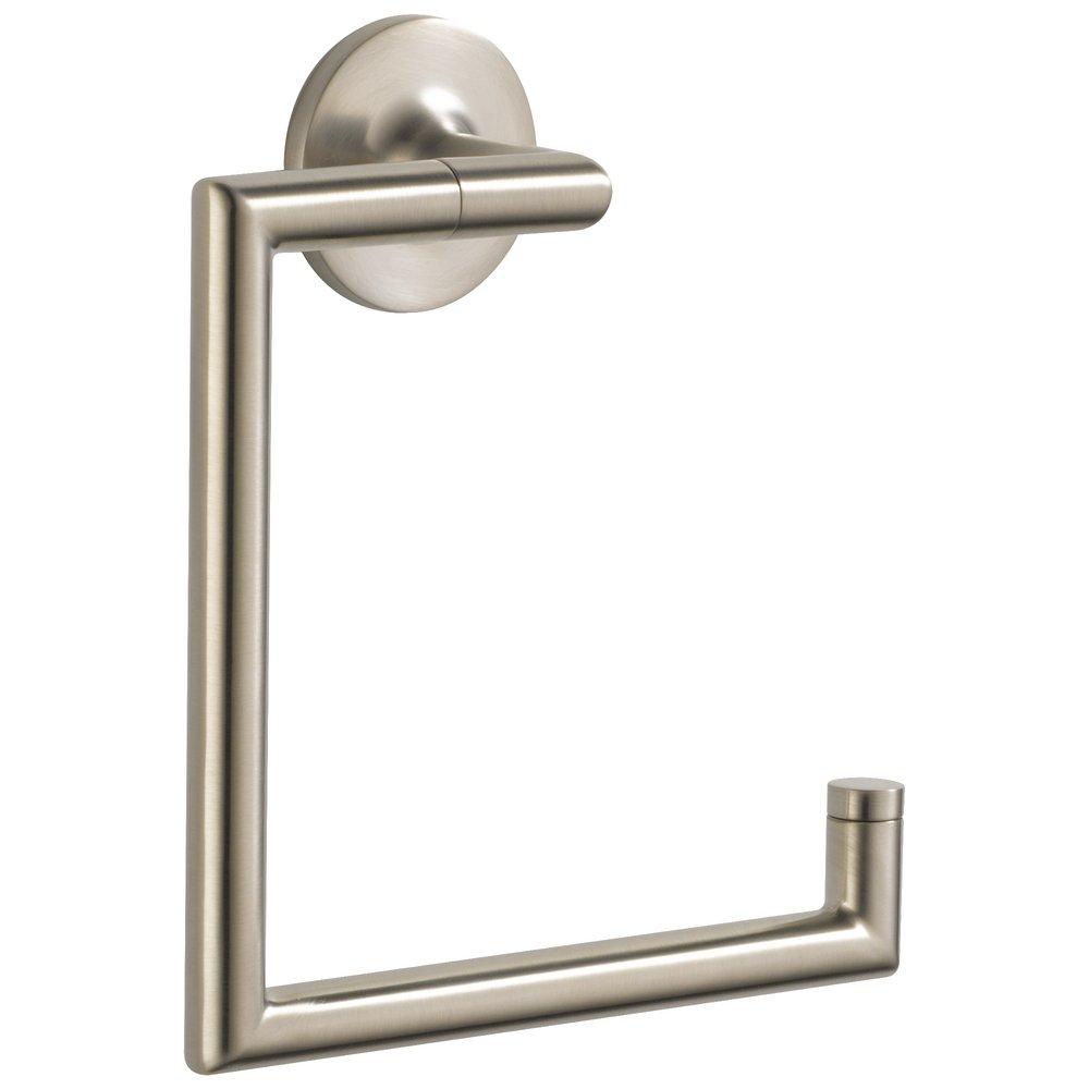 Brizo Brushed Nickel Square Open Towel Ring 