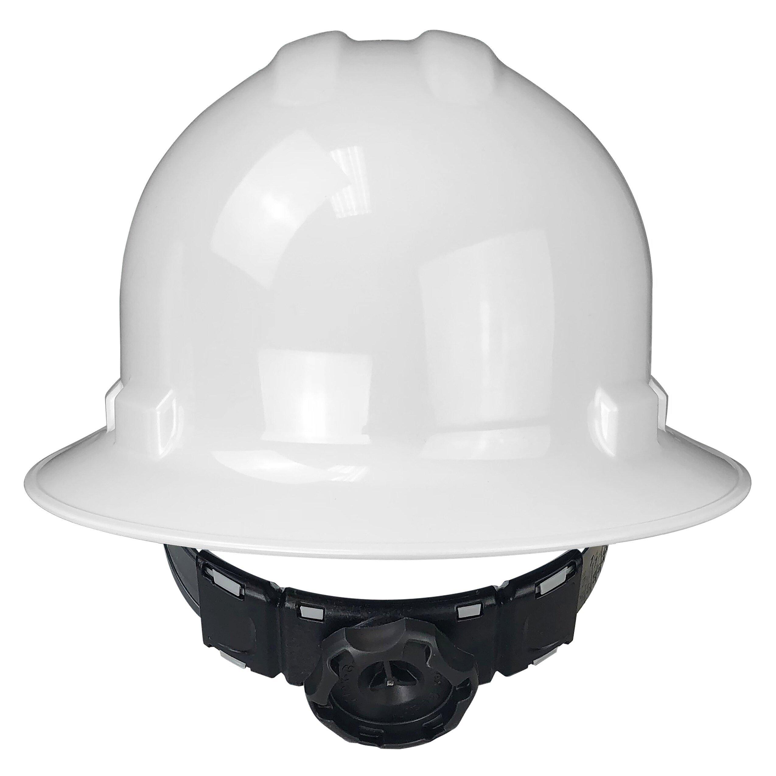 Radians White 4-Point Full Body Ratchet Suspension Hard Hat 
