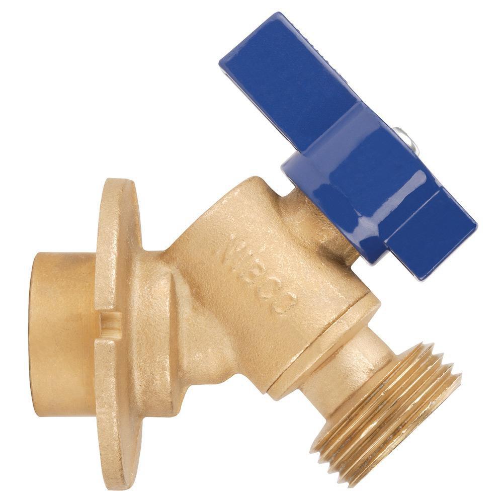 NIBCO Angle Brass Solder x Hose Sillcock 