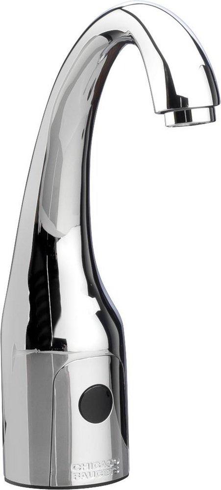 Chicago Faucets Polished Chrome 1.5 gpm 1-Hole Curve Sink Faucet with Dual Beam Infrared Sensor 