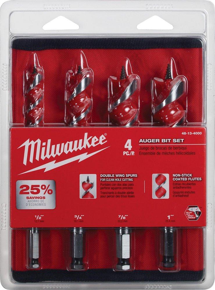 Milwaukee&reg; Silver 6-1/2 in. 4 Piece Auger 
