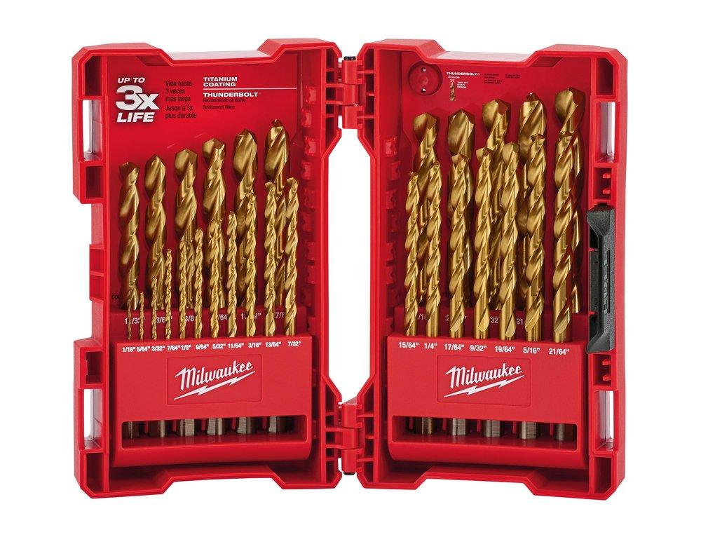 Milwaukee&reg; Silver 29 Piece Twisted DRILL BIT Set TITA COAT 