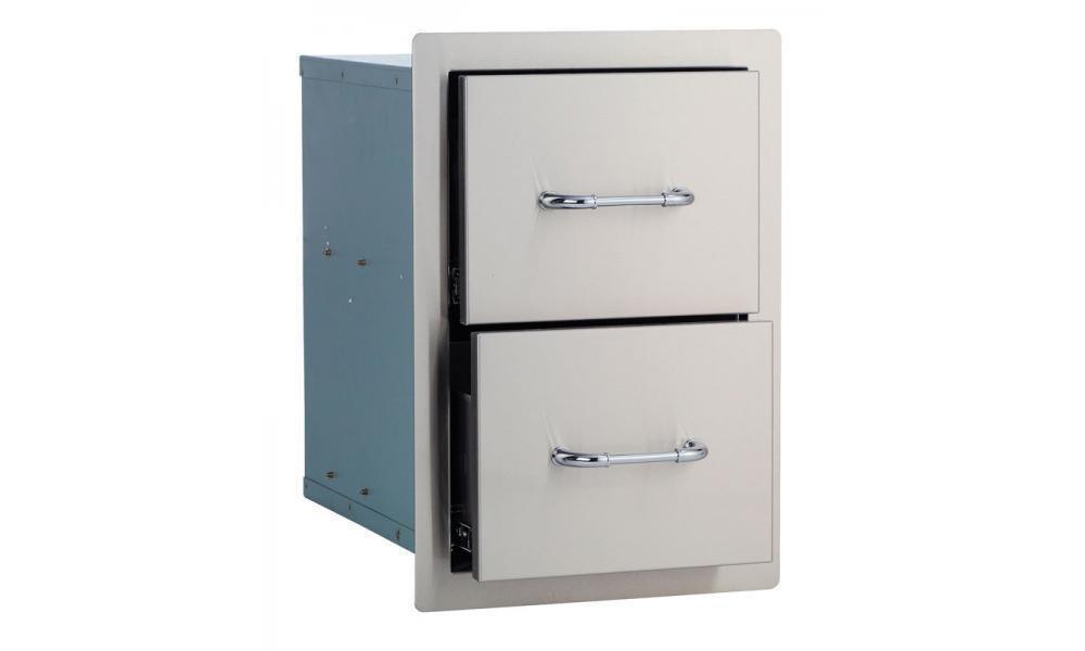 Bull Outdoor Products Stainless Steel 304 Stainless Steel Double Drawer 