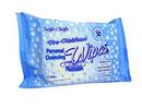 White Premoistened Wipes with Aloe and Lanolin 