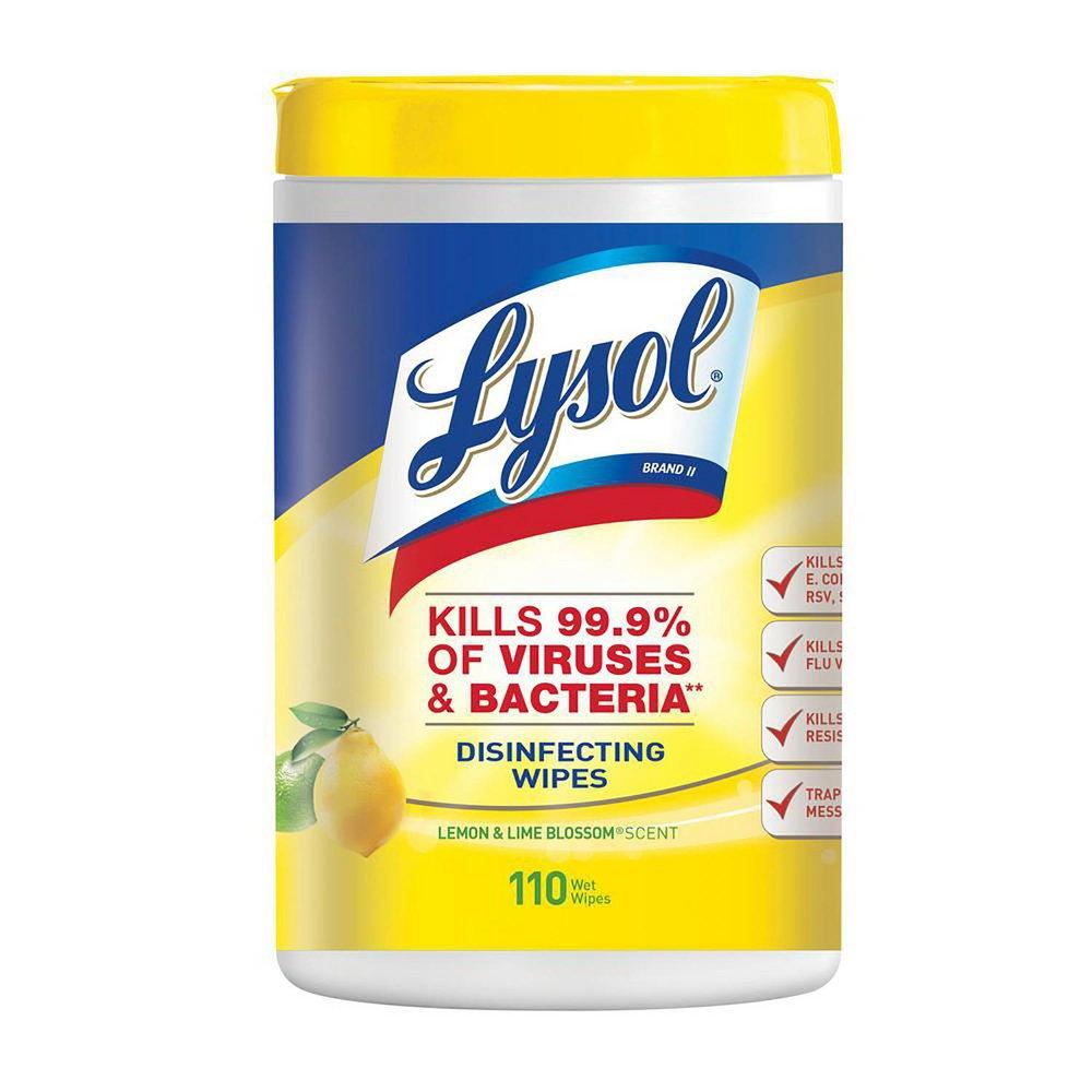 Lysol White Disinfectant Wipes (Case of 6) 