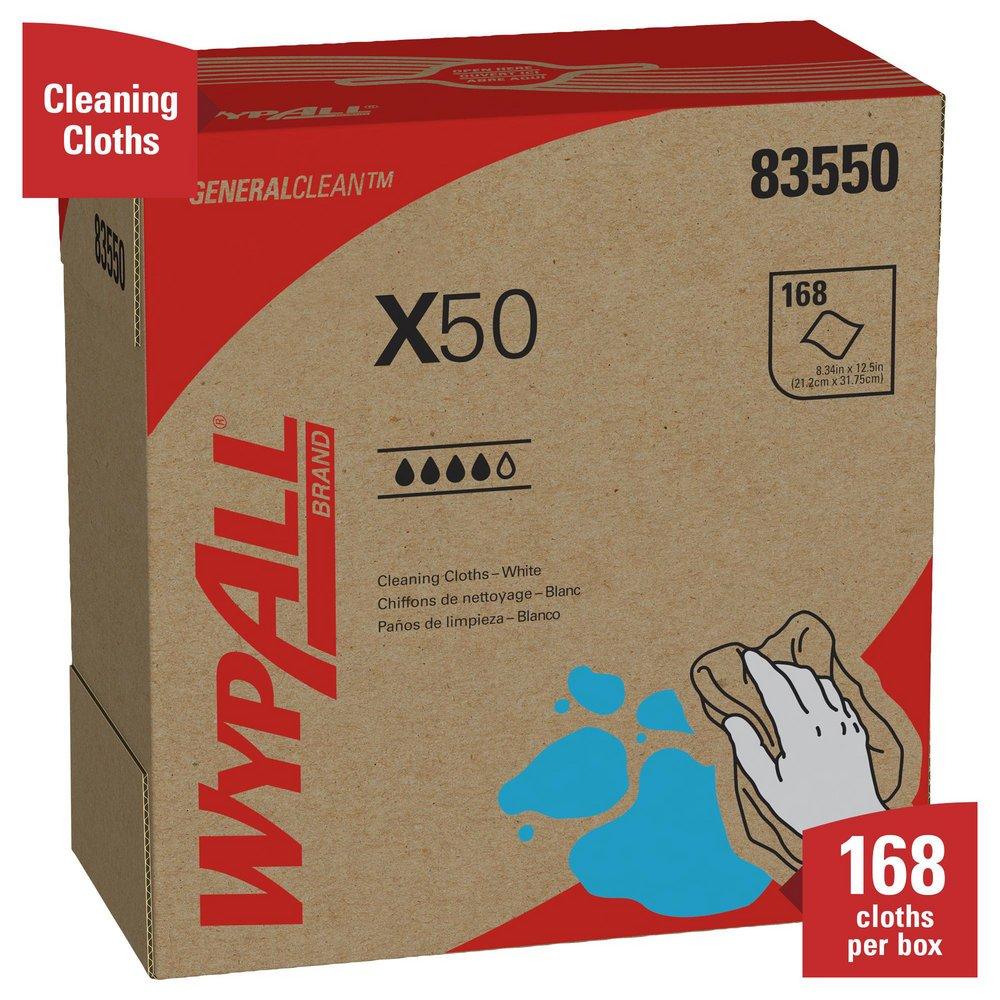 WypAll&reg; White 9-1/10 in. Pop-Up Box Wipes in White 