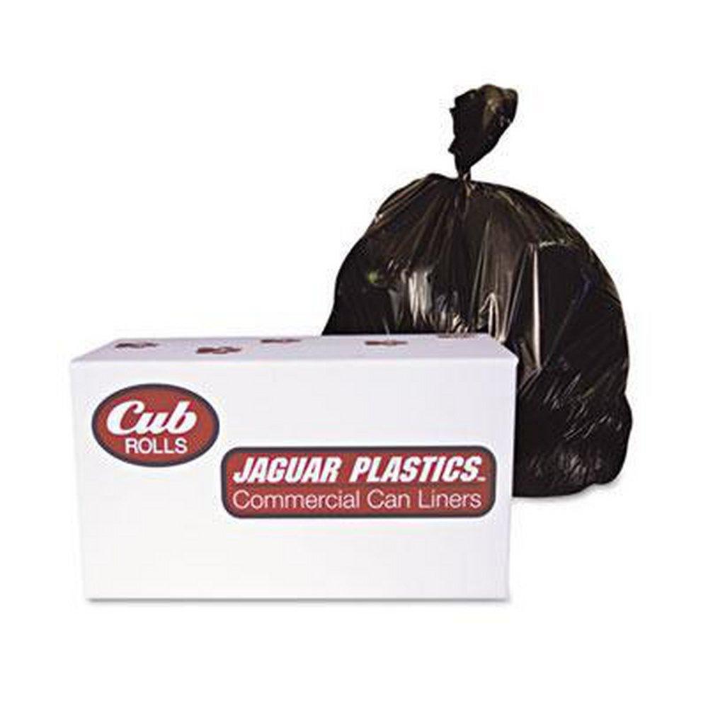 Jaguar Plastics Black 38 x 63 in. 60 gal 2.7 mil Can Liner 