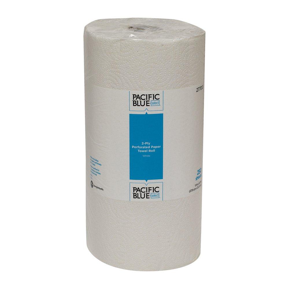 Georgia-Pacific White 2-Ply Perforated Roll Towel in White (Case of 12) 