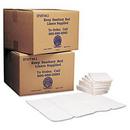 White Sanitary Bed Liners for Baby Changing Stations in White 