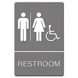 9 in. Restroom and Wheelchair Accessible Sign