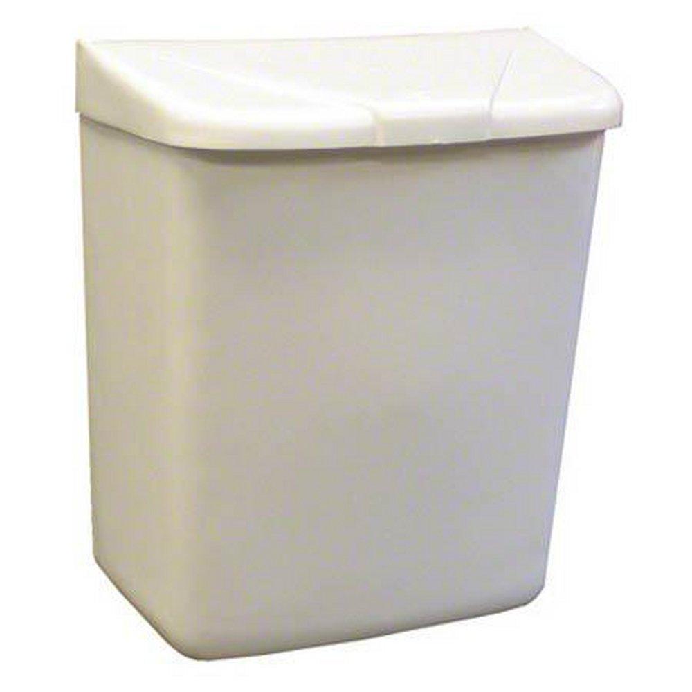 HOSPECO White 1 gal Convertible Sanitary Napkin Receptacle in White 