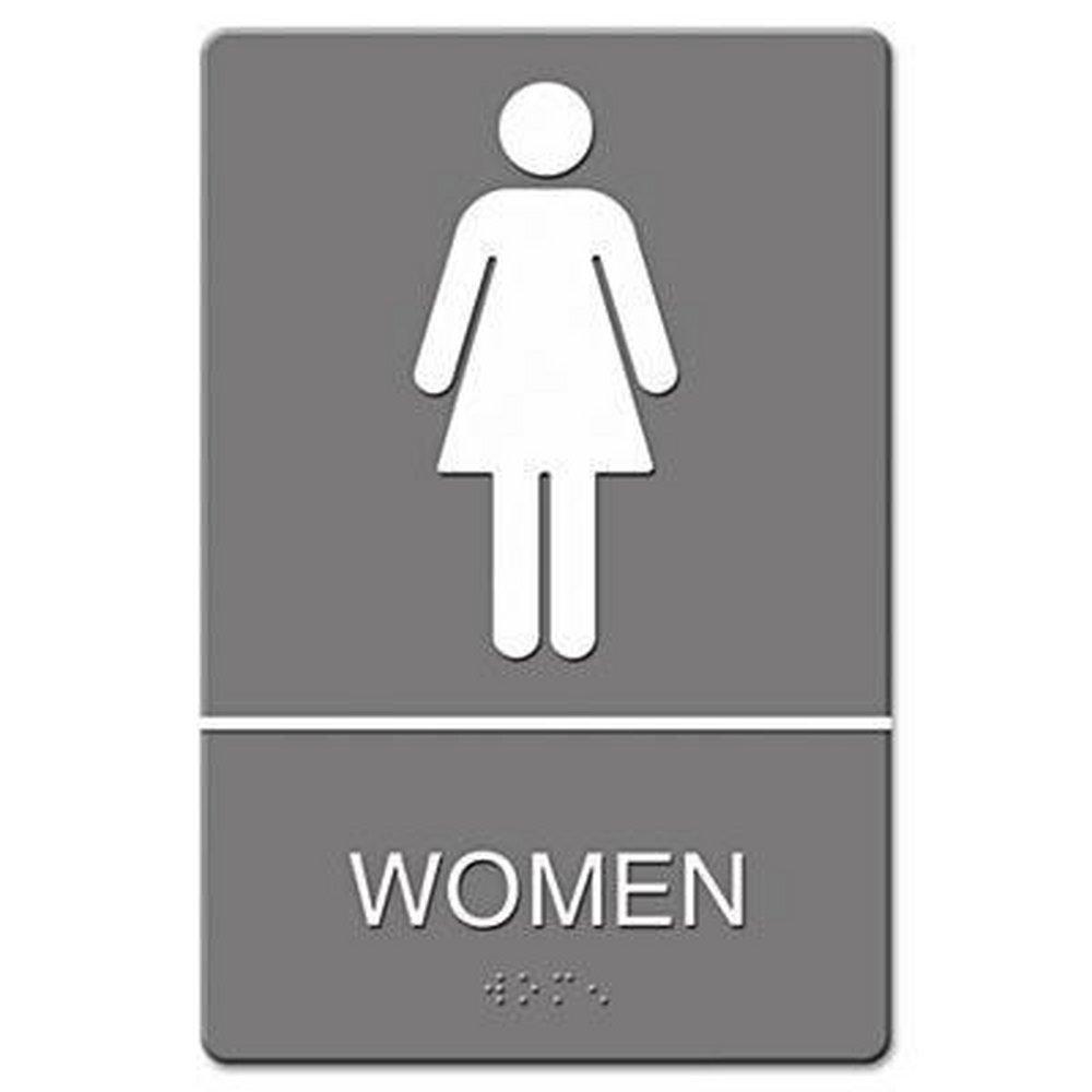 Headline Grey Restroom and Wheelchair Accessible Sign 