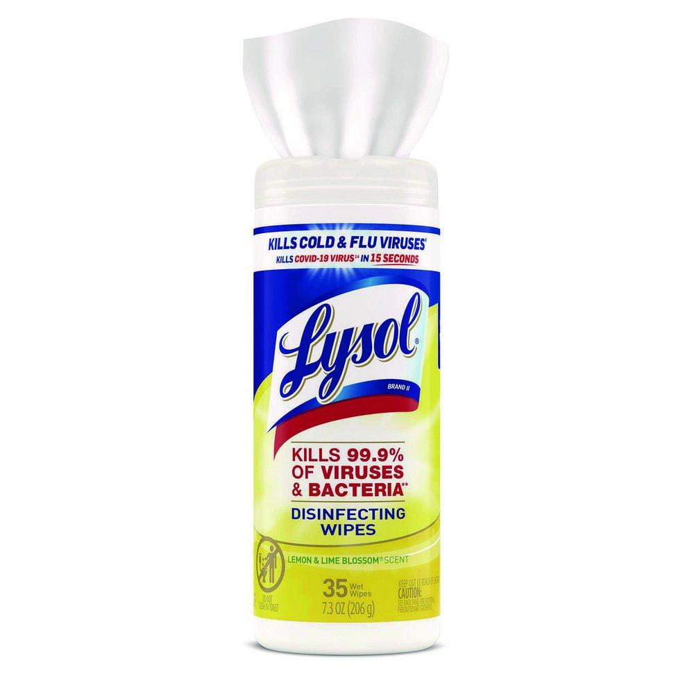 Lysol&reg; White 7 x 8 in. Disinfecting Wipes in Lemon 