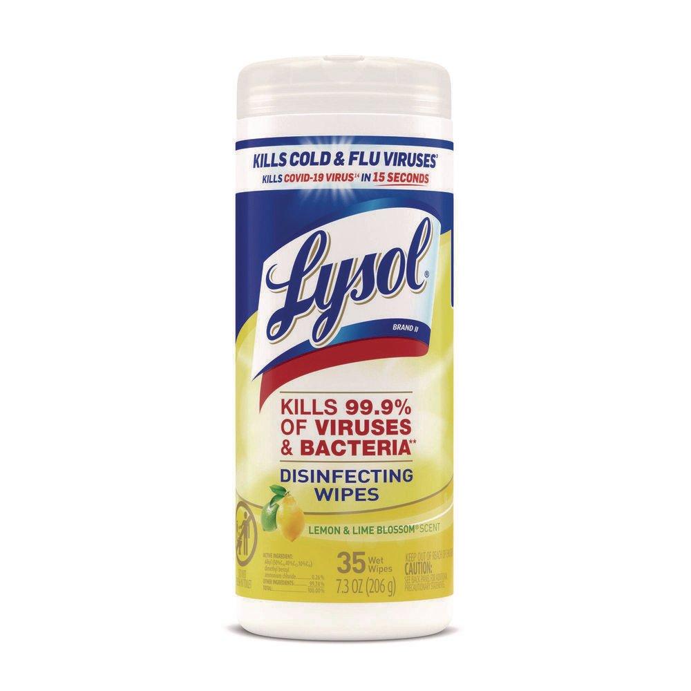Lysol&reg; White 7 x 8 in. Disinfecting Wipes in Lemon 