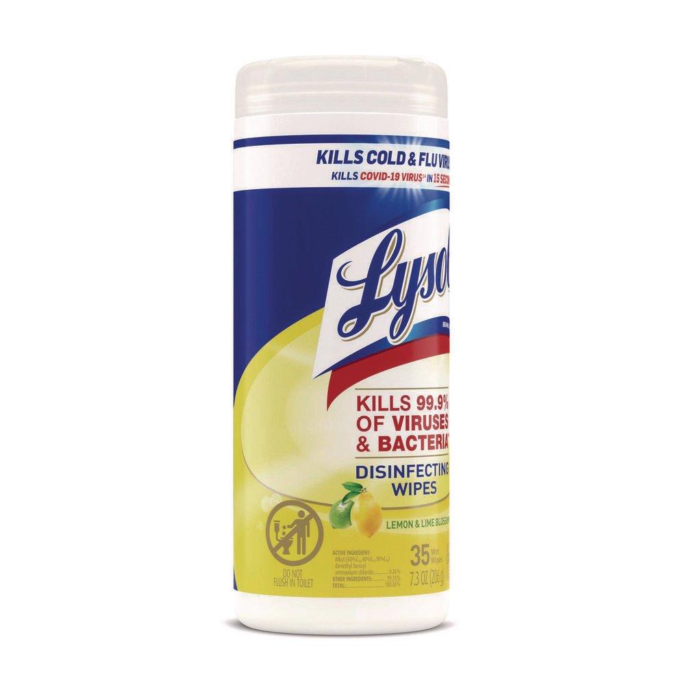 Lysol&reg; White 7 x 8 in. Disinfecting Wipes in Lemon 