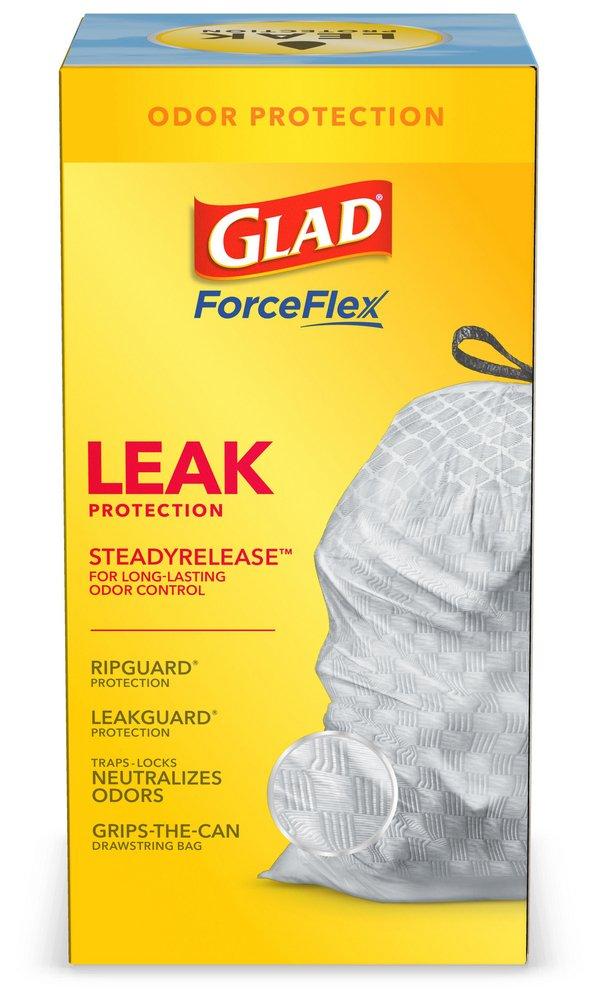 GLAD White 9-1/2 x 14-1/4 in. 0.78 mil Trash Bag in White 