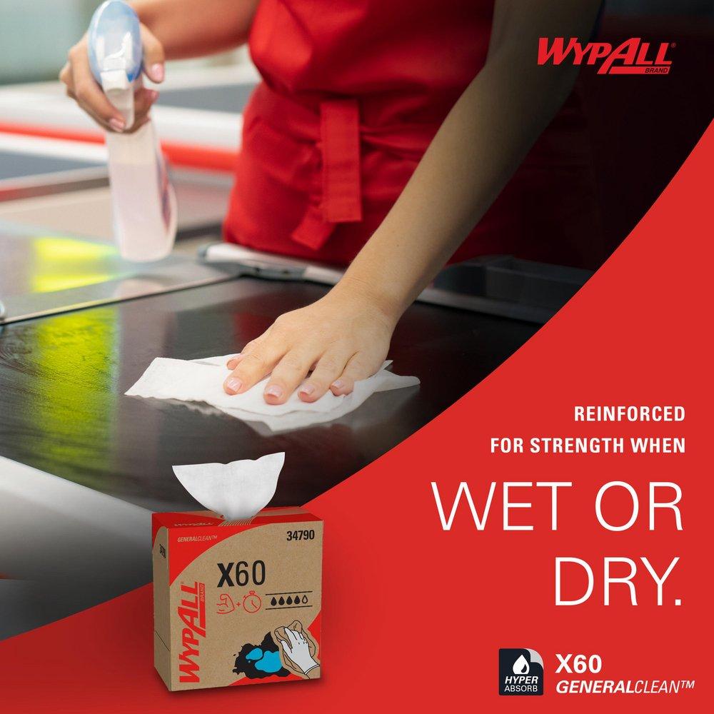 WypAll&reg; White 16-4/5 in. Pop-Up Wipes Box in White 