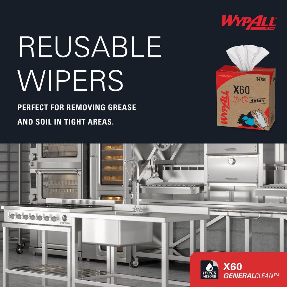 WypAll&reg; White 16-4/5 in. Pop-Up Wipes Box in White 